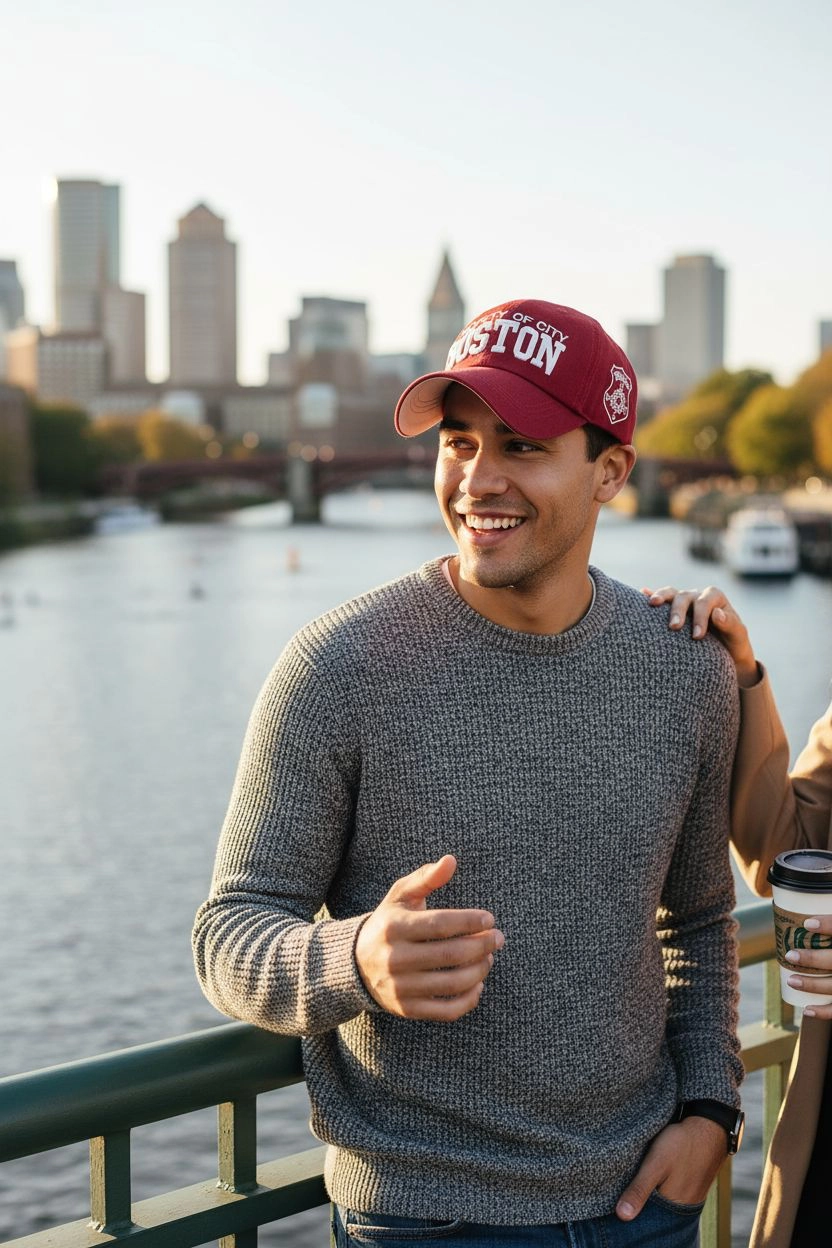 Boston Vintage Bordo Kep Şapka