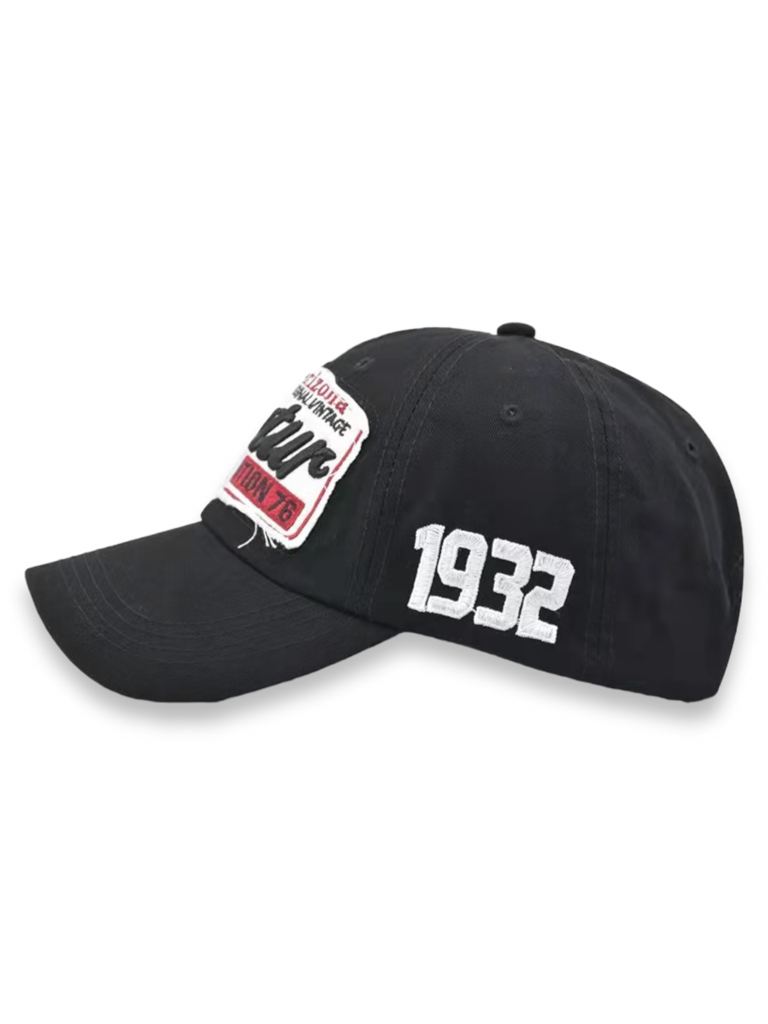 Featur Vintage Siyah Beyzbol Şapka