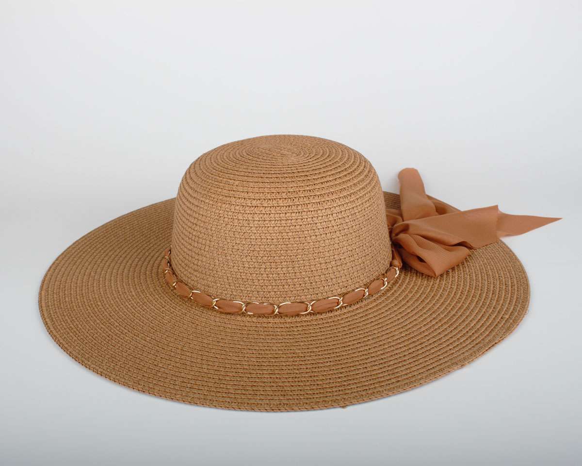 Kadın Kahverengi Hasır Şapka BYN02