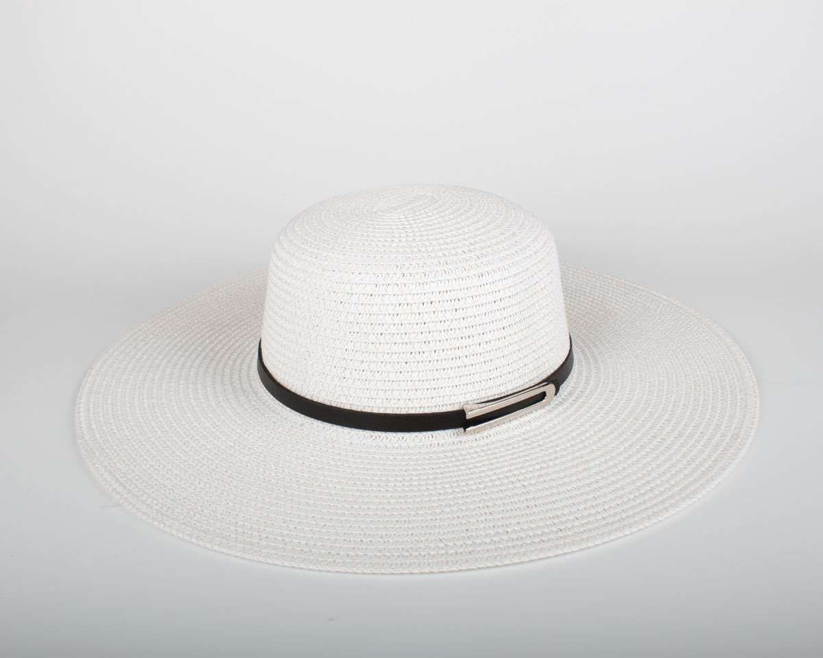 Kadın Beyaz Hasır Şapka BYN06