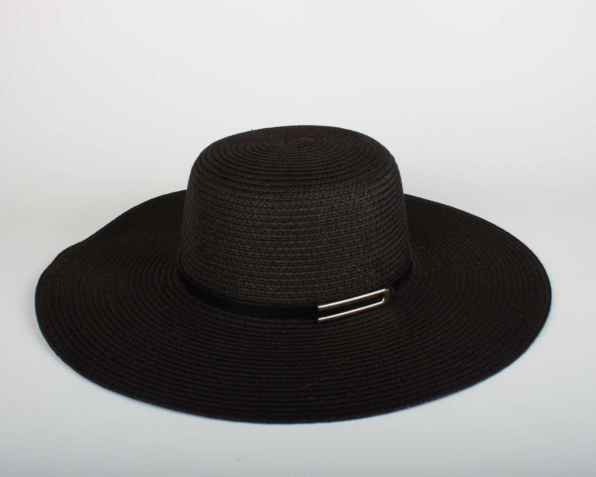 Kadın Siyah Hasır Şapka BYN06