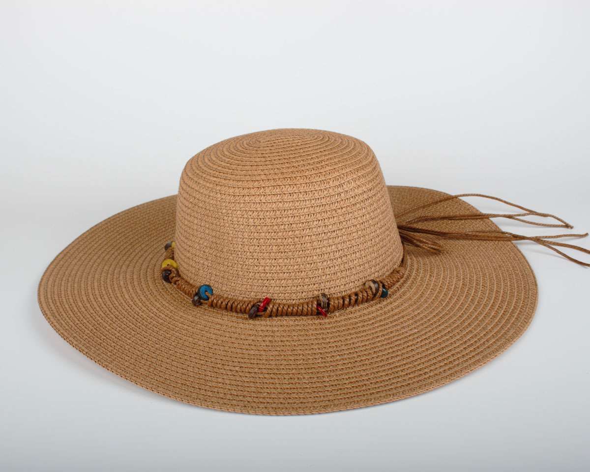 Kadın Kahverengi Hasır Şapka BYN07
