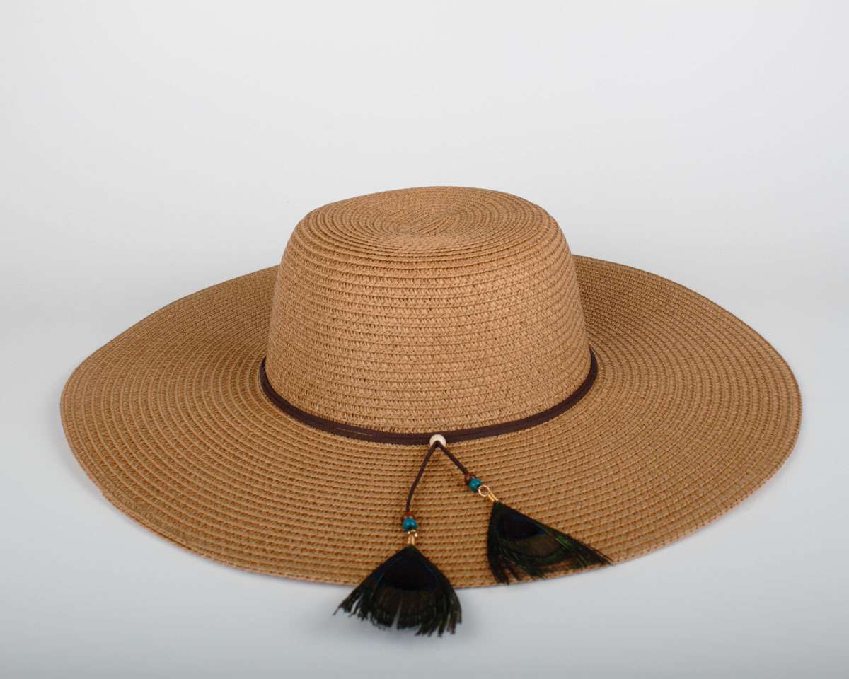 Kadın Kahverengi Hasır Şapka BYN09