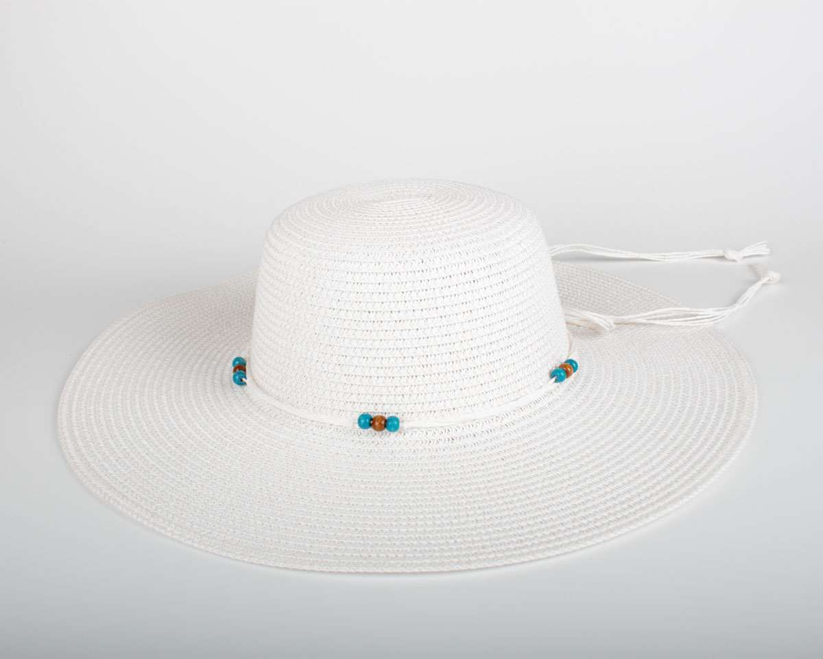 Kadın Beyaz Hasır Şapka BYN10