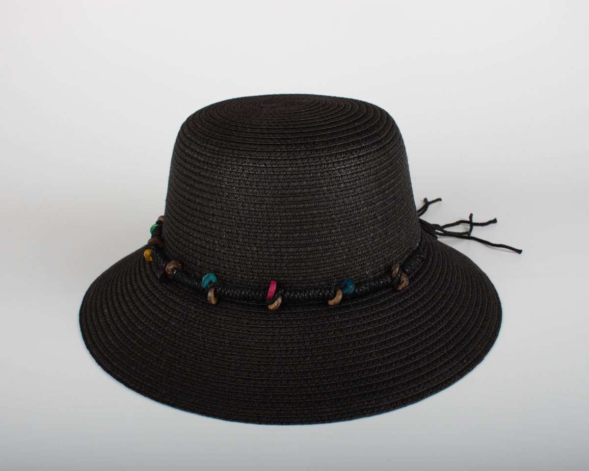 Kadın Siyah Hasır Şapka BYN20