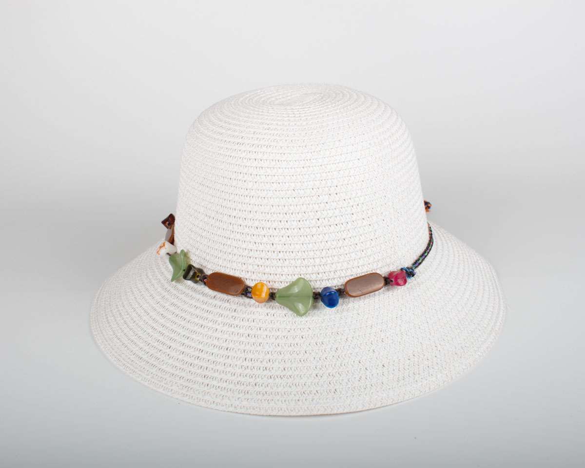 Kadın Beyaz Hasır Şapka BYN21