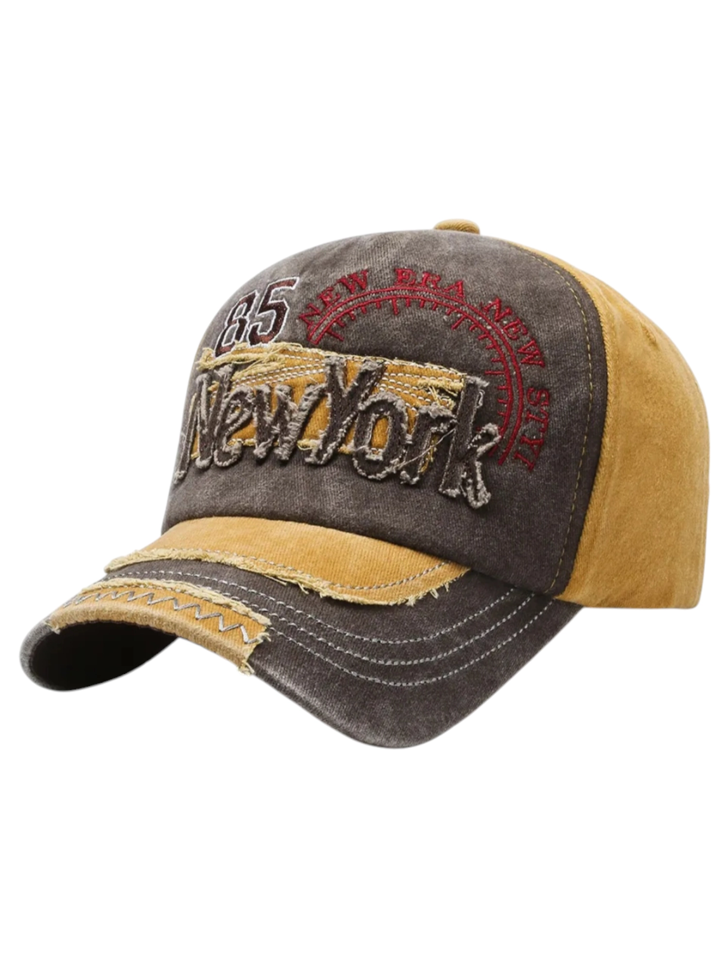 Newyork 85 Eskitme Sarı Kep Şapka