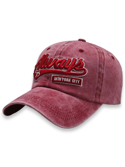 Always Vintage Eskitme Kırmızı Beyzbol Şapka