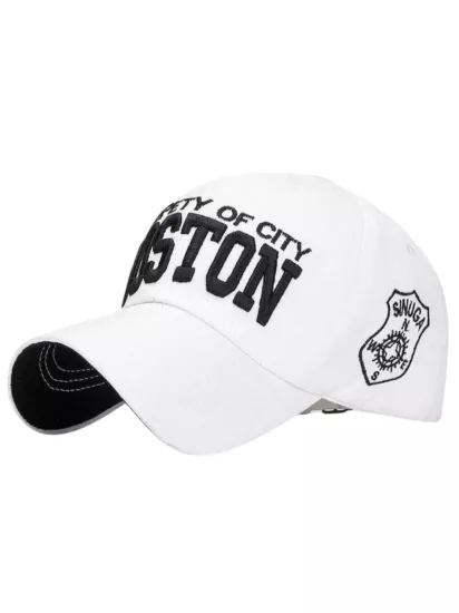 Boston Vintage Beyaz Kep Şapka