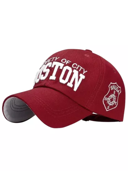 Boston Vintage Bordo Kep Şapka