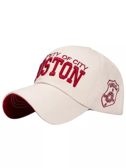 Boston Vintage Krem Kep Şapka