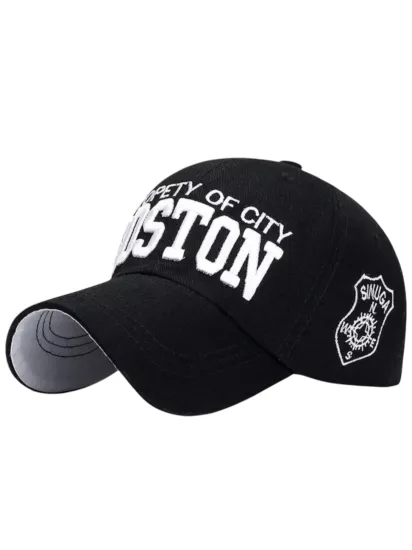 Boston Vintage Siyah Kep Şapka