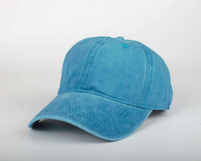 Düz Eskitme Kep Şapka Mavi