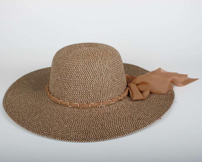 Kadın Koyu Kahverengi Hasır Şapka BYN01