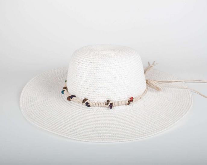 Kadın Beyaz Hasır Şapka BYN07