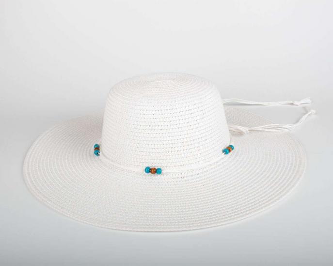 Kadın Beyaz Hasır Şapka BYN10