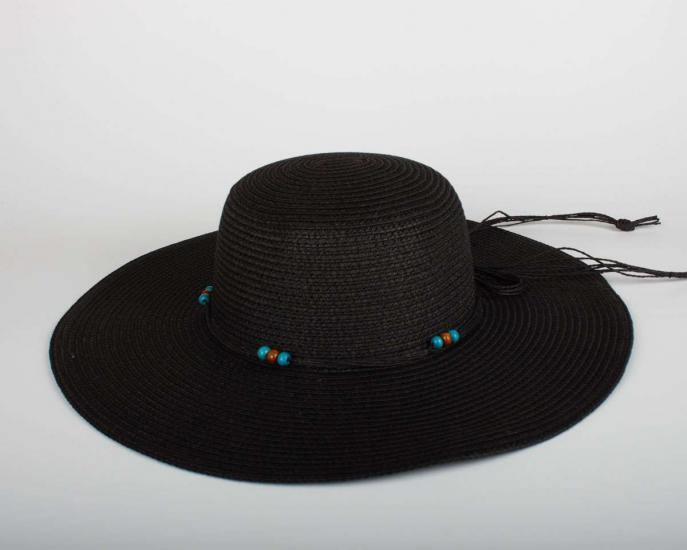 Kadın Siyah Hasır Şapka BYN10