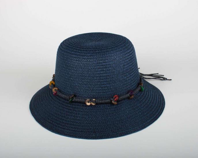 Kadın Lacivert Hasır Şapka BYN20