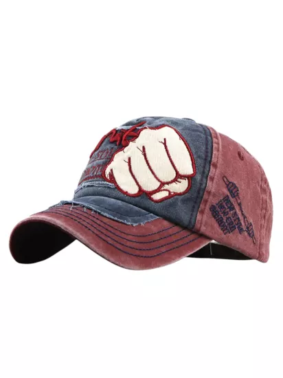 Jomant Vintage Eskitme Bordo Kep Şapka