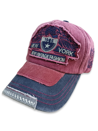 Newyork Vintage Bordo Beyzbol Şapka