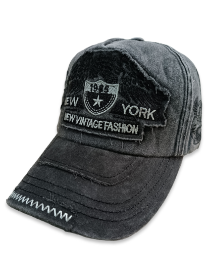 Newyork Vintage Siyah Beyzbol Şapka