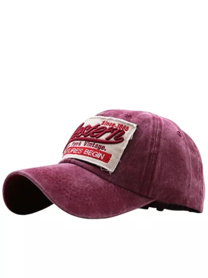 Western Vintage Eskitme Kırmızı Kep Şapka