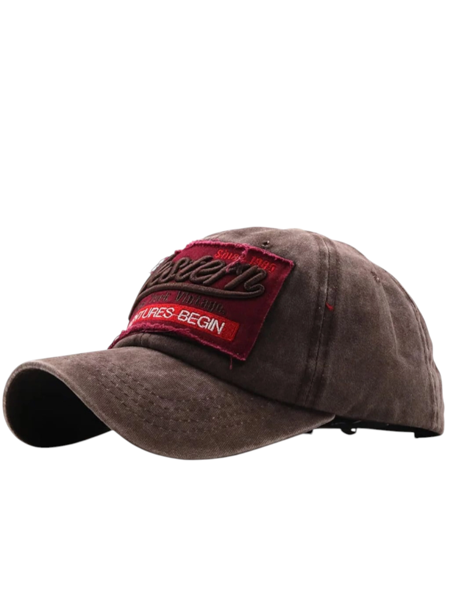 Western Vintage Eskitme Kahverengi Kep Şapka