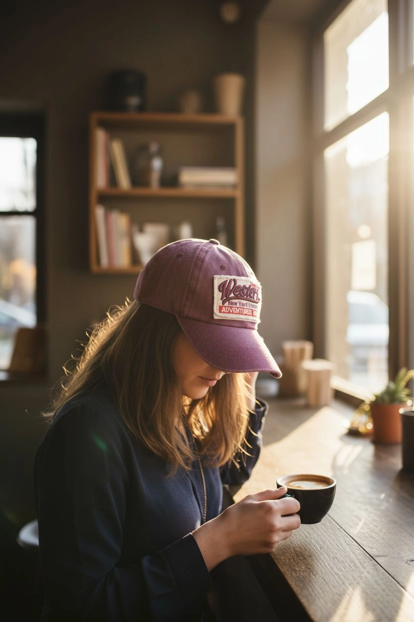 Western Vintage Eskitme Kırmızı Kep Şapka