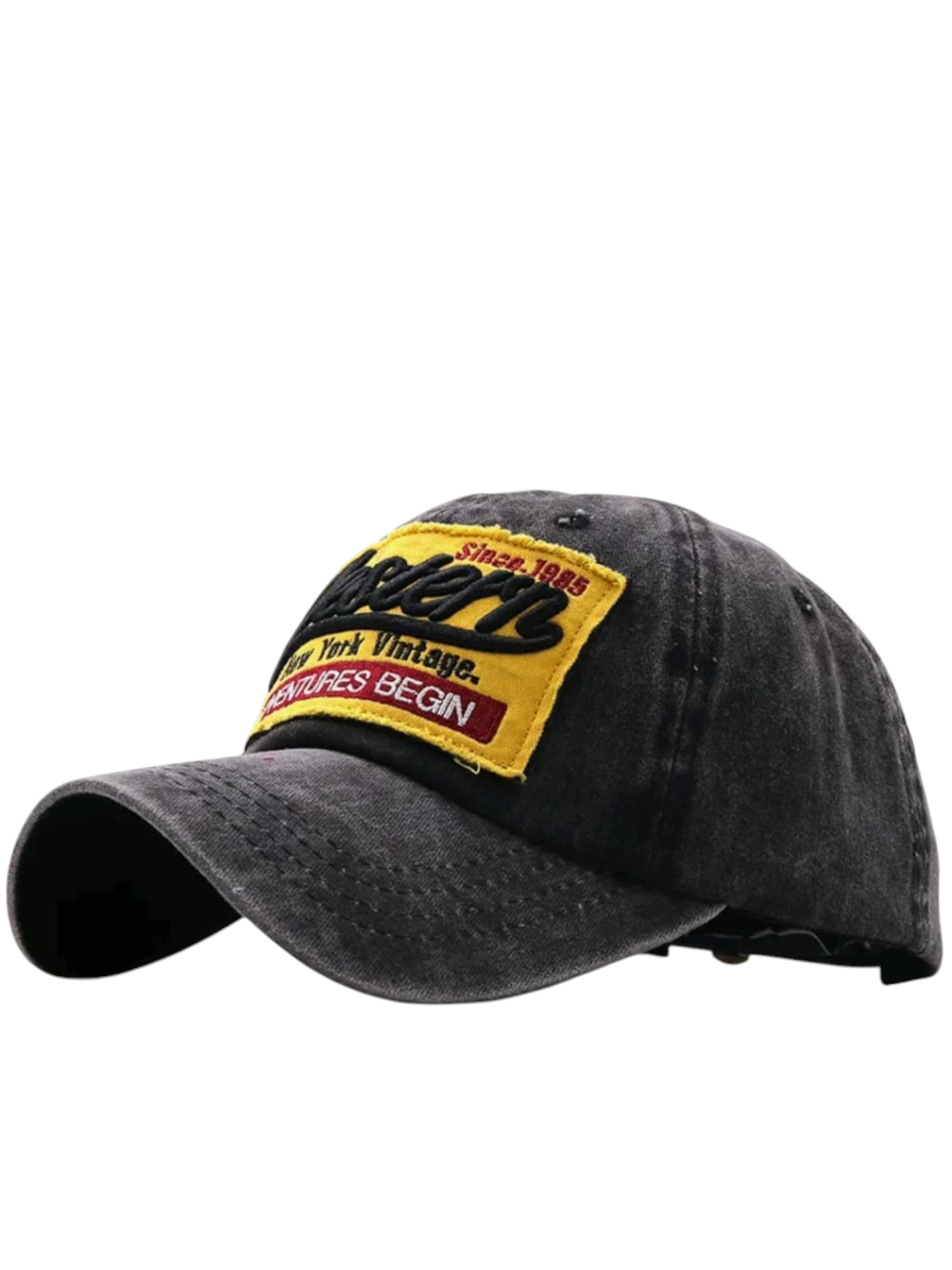 Western Vintage Eskitme Siyah Kep Şapka