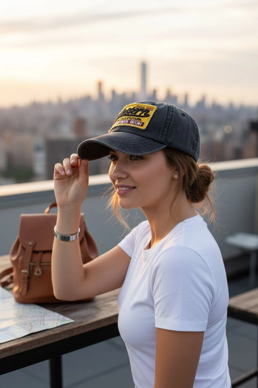 Western Vintage Eskitme Siyah Kep Şapka