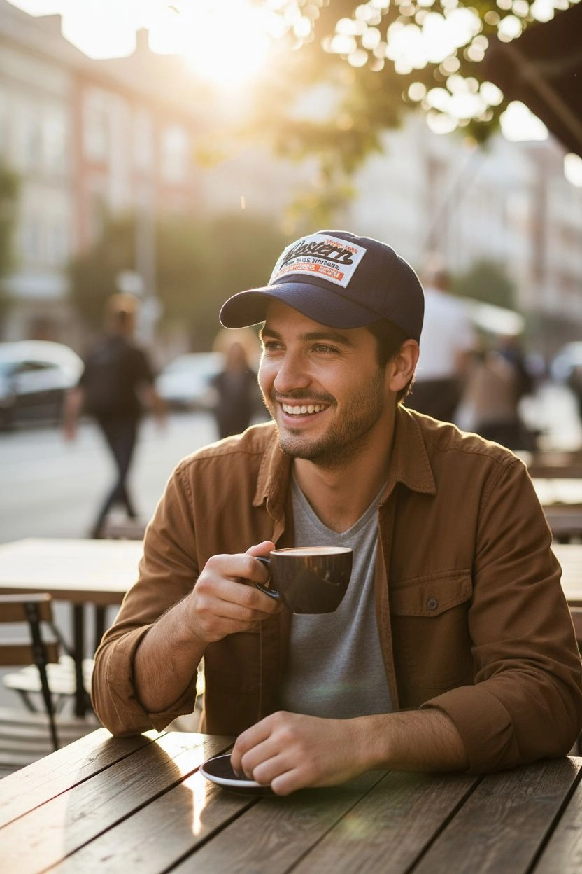 Western Vintage Lacivert Kep Şapka