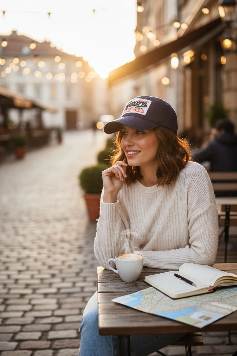 Western Vintage Lacivert Kep Şapka