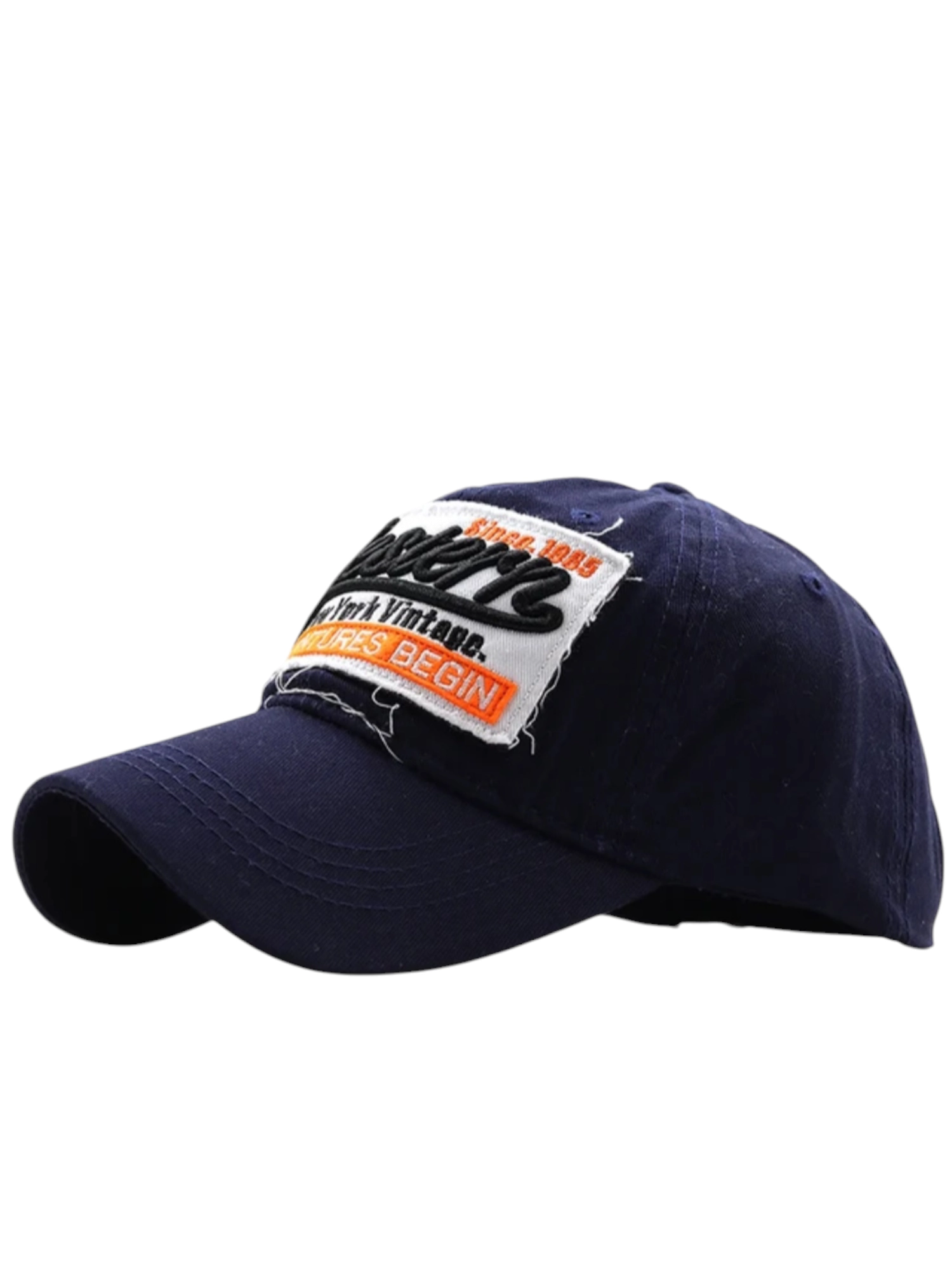 Western Vintage Lacivert Kep Şapka