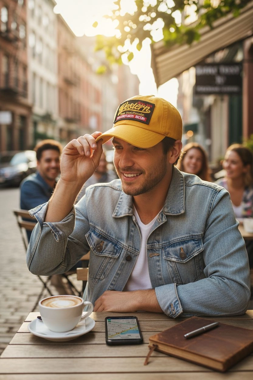 Western Vintage Sarı Kep Şapka