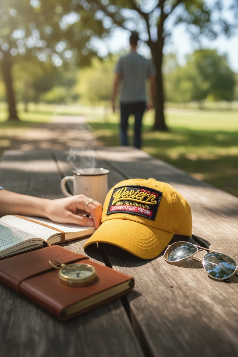 Western Vintage Sarı Kep Şapka