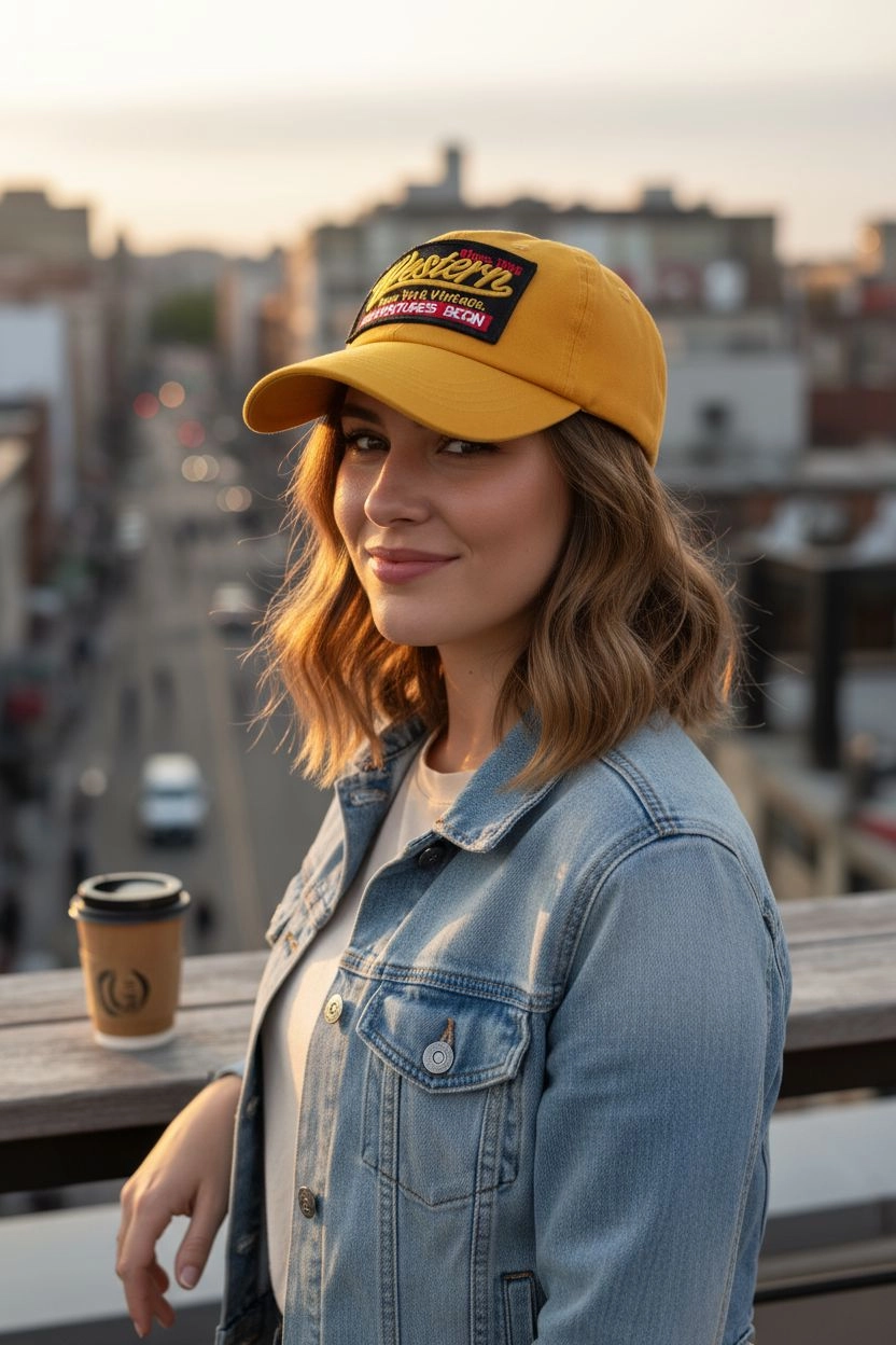 Western Vintage Sarı Kep Şapka